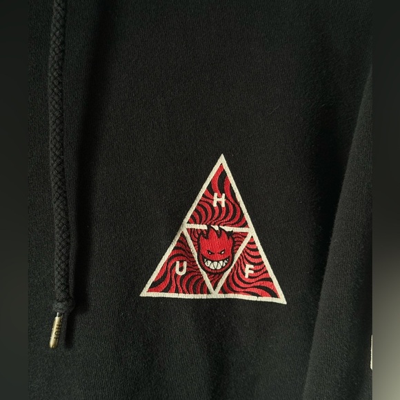 HUF X SPITFIRE TRIANGLE PULLOVER HOODIE SIZE S - Picture 3 of 10